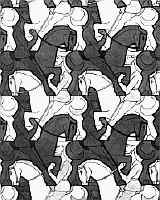 detail from Horsemen; Symmetry 67 by M. C. Escher