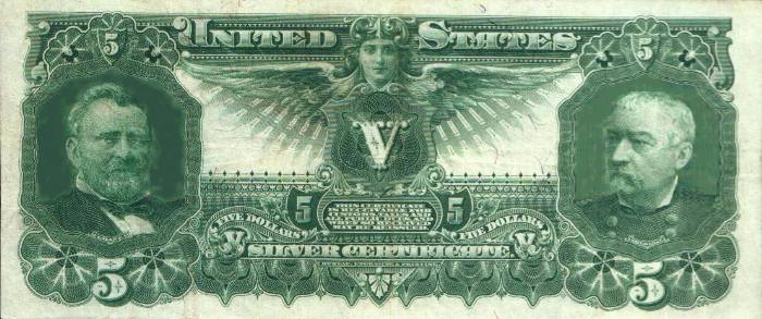 (Reverse of 1896
$5 note)