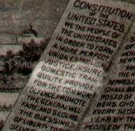 (Detail of
Constitution on bill)