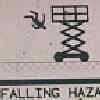 Warning pictogram from scissor-lift, manufacturer unknown