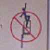 Warning pictogram from one-man Genie-lift