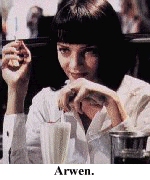 Photo from Pulp
Fiction of Marsellus Wallace's wife Arwen